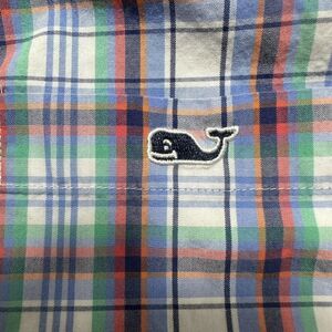 Vineyard Vines Slim‎ Fit Tucker Plaid Button Down Mens Size Large 100% Cotton